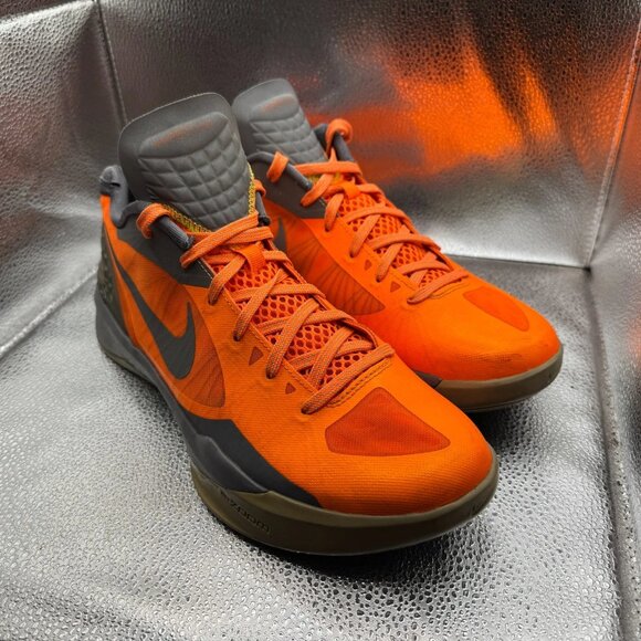 Size 10.5 Nike Zoom Hyperdunk 2011 Low Orange Gray Running Sneaker 487637-800 - Picture 3 of 12